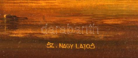 Sz. Nagy Lajos (?-): Távoli vidék. Olaj, farost. jelzett. Dekoratív fakeretben