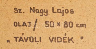 Sz. Nagy Lajos (?-): Távoli vidék. Olaj, farost. jelzett. Dekoratív fakeretben