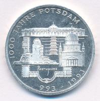 Németország 1993F 10M Ag "1000 éves Potsdam" T:1,1- Germany 1993F 10 Mark Ag "1000th ...