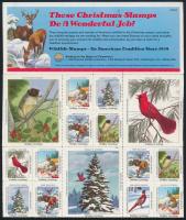 Amerikai Egyesült Államok 1990 Karácsony, állatok 36 darabos levélzáró ív
