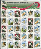 Amerikai Egyesült Államok 1991 Karácsony, állatok 30 darabos levélzáró ív