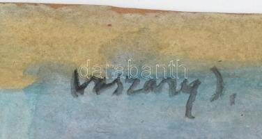 Vaszary jelzéssel: Strandon. Akvarell, papír. 36×50 cm