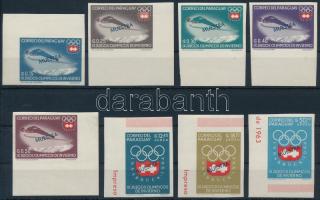1963 Téli olimpia ívszéli vágott sor Mi 1257-1264 MINTA / SPECIMEN