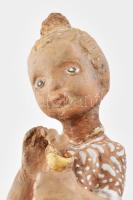 Kovács Margit (1902-1977): "Szeret nem szeret". Kerámia, jelzett, kopottas festéssel, m: 1...