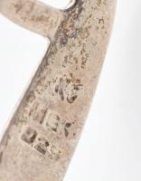 Ezüst(Ag) hullámos karkötő, jelzett, 6×5,5 cm, nettó: 29,6 g