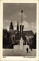 1941 Kassa, Kosice; Dóm és országzászló / cathedral and Hungarian flag (EK)