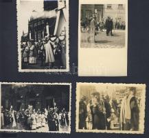 cca 1940 4db fénykép a Szent Jobb Körmenetről, előkelőségekkel