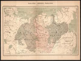1880 Szibéria térképe 35x25 cm