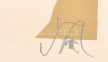 Szász Endre (1926-2003): Hölgy és férfi. Szitanyomat, papír, jelzett, számozott (14/100), üvegezett ...