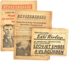 1961 3 db napilap Gagarin első űrutazásáról