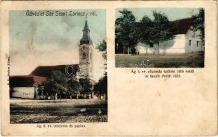 1910 Sárszentlőrinc, Evangélikus templom és paplak, Evangélikus altanoda épülete 1806-ból (itt tanul...