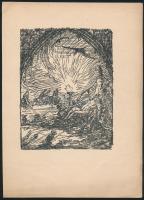 Alfred Kubin (1877-1959): 6 db grafika. Klisé 18x24 cm