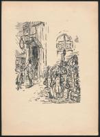 Alfred Kubin (1877-1959): 6 db grafika. Klisé 18x24 cm