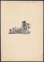 Alfred Kubin (1877-1959): 6 db grafika. Klisé 18x24 cm