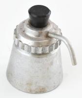 Retró alumínium kávéfőző, hiányos, m: 14 cm