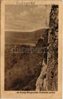 1920 Csobánka, az Oszoly Delago-falán. Magyar Turista Egyesület kiadása. Biró Rezső felvétele (EB)