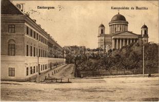 1914 Esztergom, Kanonokház és Bazilika. Groszner B. kiadása (EK)