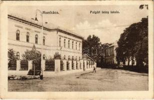 1930 Munkács, Mukacheve, Mukacevo; Polgári leány iskola / girl school (kis szakadás / small tear)