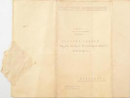 1934 Bp., Magyar Bronz Érdemérem adományozásáról értesítő hivatalos levél, Schmidt József MÁV-műhely...