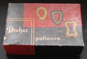 cca 1930 Dreher patience márkájú kekszes doboz (22 x 14 x 6cm)