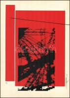 Hervé, Rodolf (1957-2000): Eiffel-torony. Szitanyomat, papír, jelzett, számozott (38/40), 36,5x25 cm.