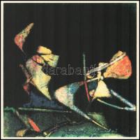 Joseph Kádár (1936-2019): Szürrealista kompozíció, 1971. Elektrográfia, papír, jelzett. Művészpéldán...