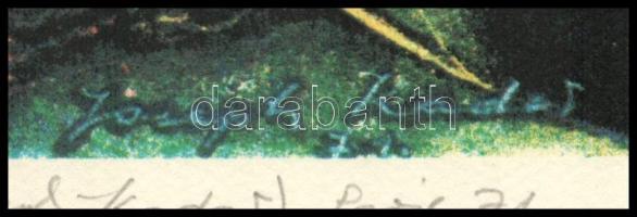 Joseph Kádár (1936-2019): Szürrealista kompozíció, 1971. Elektrográfia, papír, jelzett. Művészpéldán...