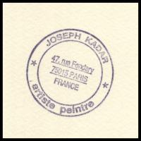 Joseph Kádár (1936-2019): Szürrealista kompozíció, 1971. Elektrográfia, papír, jelzett. Művészpéldán...