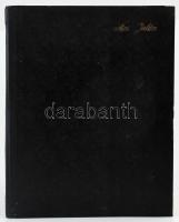 cca 1940 Szabásminta-füzet, kézi rajzokkal, hozzájuk gépelt leírásokkal, nagyalakú egészvászon-kötés...