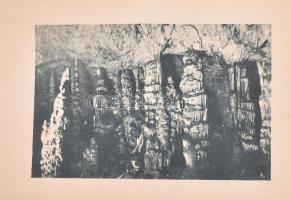 cca 1880 Aggteleki cseppkő-barlang (Aggteleker Tropfstein-Höhle). Leporelló 18 db fekete-fehér fotóv...