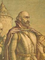 Helbing Ferenc (1870-1958): Szondi két apródja. Színezett kőnyomat, papír, jelzett a nyomaton, szaka...