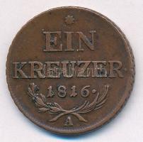 Ausztria 1816A 1kr Cu T:2 patina Austria 1816A 1 Kreuzer Cu C:XF patina Krause KM# 2113