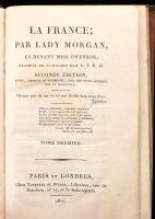 La France; Par Lady Morgan ci-devant Miss Owenson. Paris, 1817. Chez Treuttel et Würtz. 346 + 478p. Korabeli félvászon kötésben