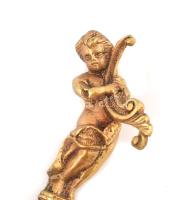 Figurális gyertyatartó és ruhafogas egyben, tűziaranyozott bronz, szép állapotban, 18x16 cm