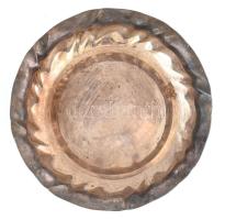 Angol Art Deco kínáló, ezüstözött fém, jelzett, szép állapotban, d: 22 cm