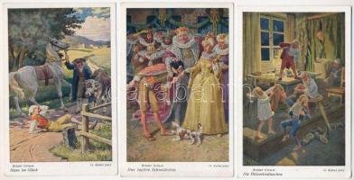 18 db RÉGI motívum képeslap: művészet / 18 pre-1945 motive postcards: art