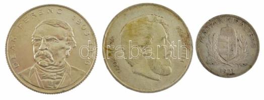 1938. 1P Ag + 1947. 5Ft Ag "Kossuth" + 1994. 200Ft Ag "Deák" T:1--3
Adamo P6, F...