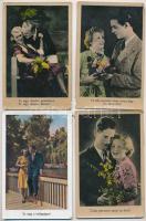 12 db RÉGI képeslap: romantikus szerelmespárok / 12 pre-1945 postcards: romantic lovers, couples