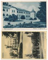 2 db RÉGI magyar város képeslap: Hévíz, Harkány / 2 pre-1945 Hungarian town-view postcards