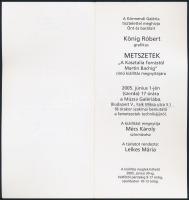 König (Kőnig) Róbert (1951-2014): aláírás kiállítási meghívóval