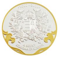 DN "A Szent Korona évezrede - István király koronázása" aranyozott, ezüstözött Cu emlékére...