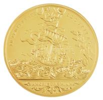 DN "Magyar Aranyóriások - III. Károly arany Szent György érme 1738" aranyozott Cu utánvere...