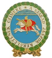 DN "A szabad jászok kerületének czimere" zománcozott, műgyantás fém kitűző, hátoldalán "Vésnök Kft. Budapest" gyártói jelzéssel (25x22mm) T:1-