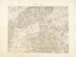 cca 1910 Rózsahegy, Rosenberg, Rutka katonai térkép 62x48 cm Kis szakadással