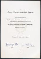 1970 Losonci Pál államfő autográf aláírása kitütetés adományozó lapon