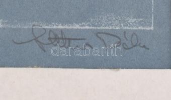 Stettner Béla (1928-1984): Feszültség, 1978. Papírmetszet, monotípia, papír, jelzett, számozott (No....