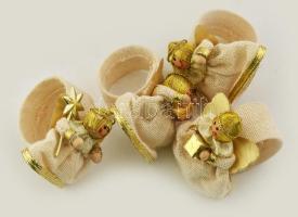 4db angyalkás szalvétagyűrűr, dobozban