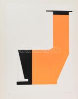 Mark (Márkus), Anna (1928-): Geometrikus kompozíció, 1990. Szitanyomat, papír, jelzett, számozott (14/40). 45,5x34 cm
