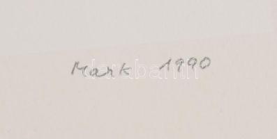 Mark (Márkus), Anna (1928-): Geometrikus kompozíció, 1990. Szitanyomat, papír, jelzett, számozott (1...