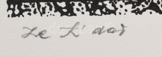 Joseph Kádár/Kádár József (L K'dar) (1936-2019): Fények és árnyak (cím nélkül). Szitanyomat, pa...